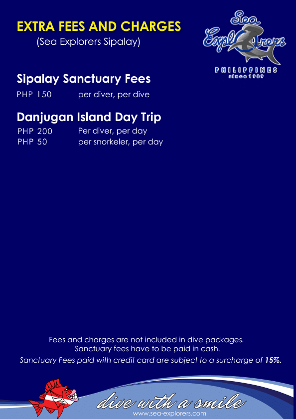 sea explorers sipalay extra fees and charges